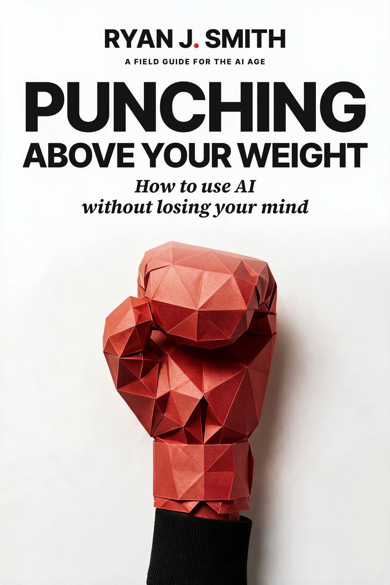 Cover of Punching Above Your Weight: a red paper boxing glove raised against white